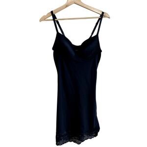 Assets Red Hot Label by Spanx black shapewear slip women's size M ripped lace